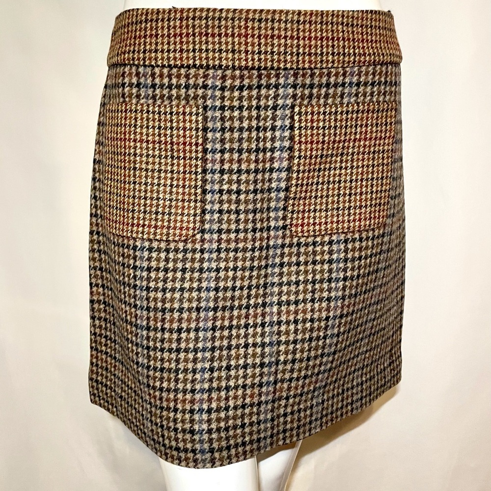 J Crew wool mini skirt